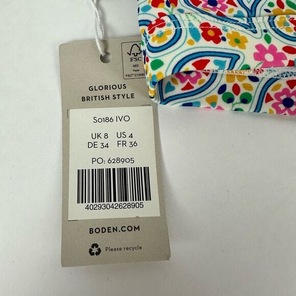 Boden Multicolor Patterned Bikini Top - Picture 7 of 14